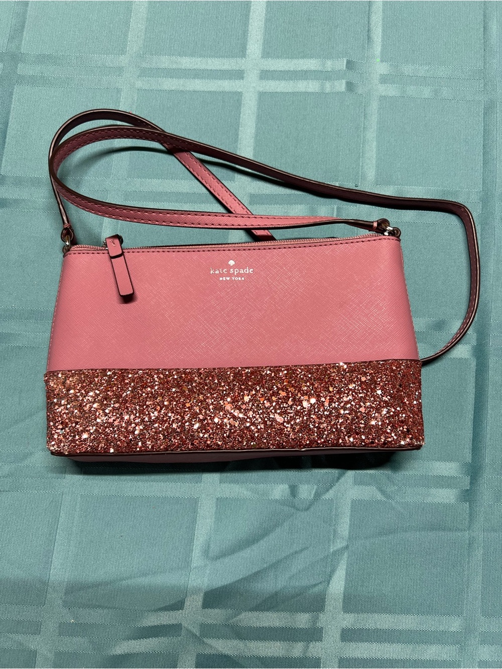 kate spade Pink Glitter-Trim Crossbody Bag